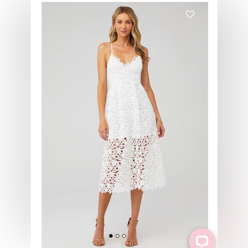 White Lace MIDI Dress ASTR the Label